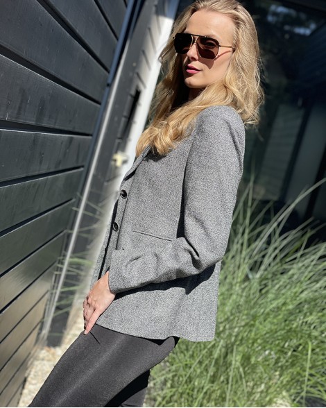 Sako dámské Massimo Dutti černo-šedé